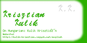 krisztian kulik business card